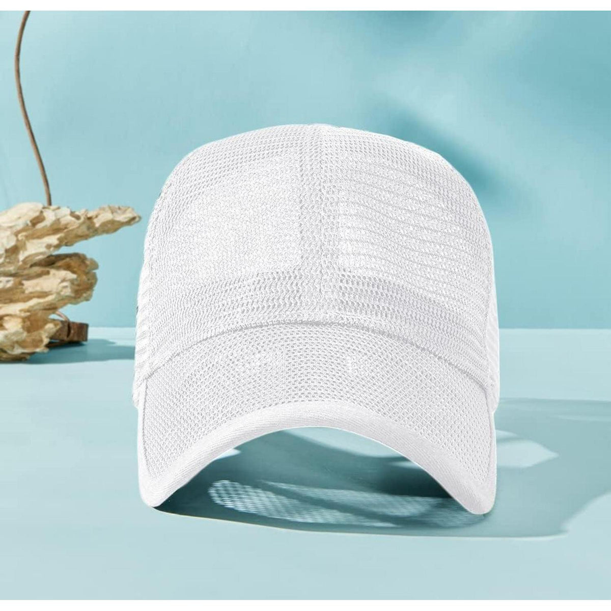 Sommer Baseball Cap Herren Damen Mesh Atmungsaktiv XL Weiß
