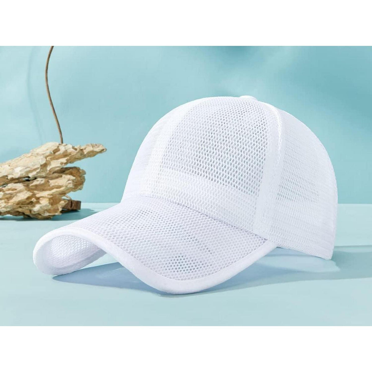 Sommer Baseball Cap Herren Damen Mesh Atmungsaktiv XL Weiß
