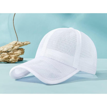 Sommer Baseball Cap Herren Damen Mesh Atmungsaktiv XL Weiß