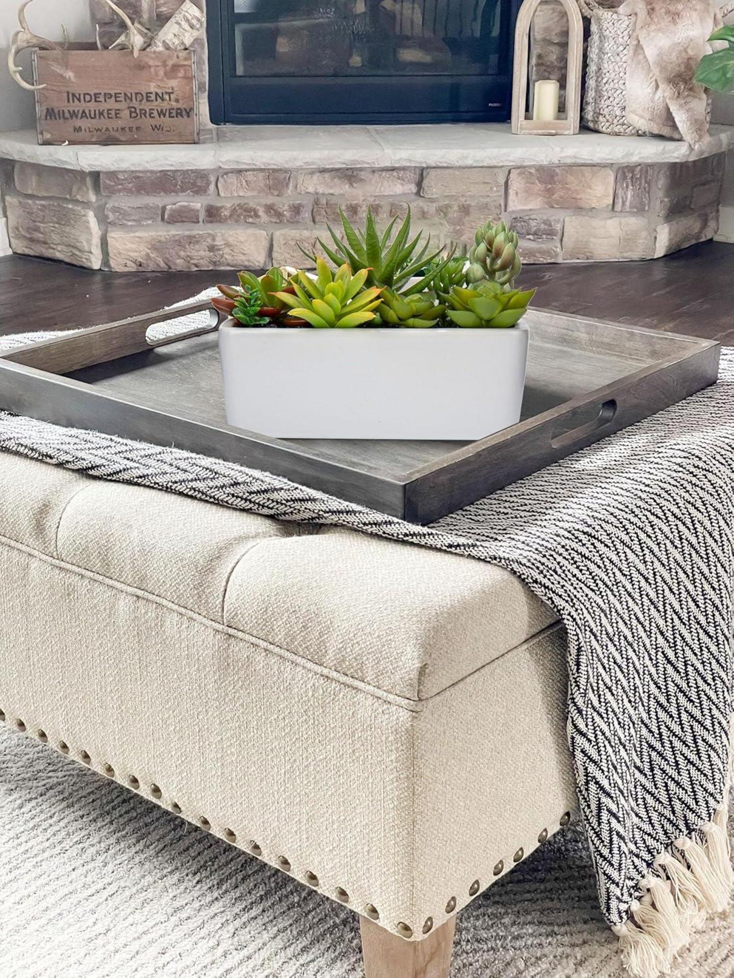 Kunstpflanze Sukkulente im Keramiktopf Deko Wohnzimmer Fensterbank