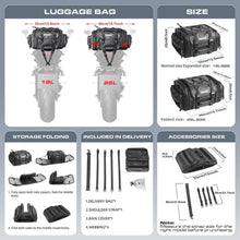 BAIGIO Motorrad Hecktasche Gepäckrolle 19-26L Wasserdicht