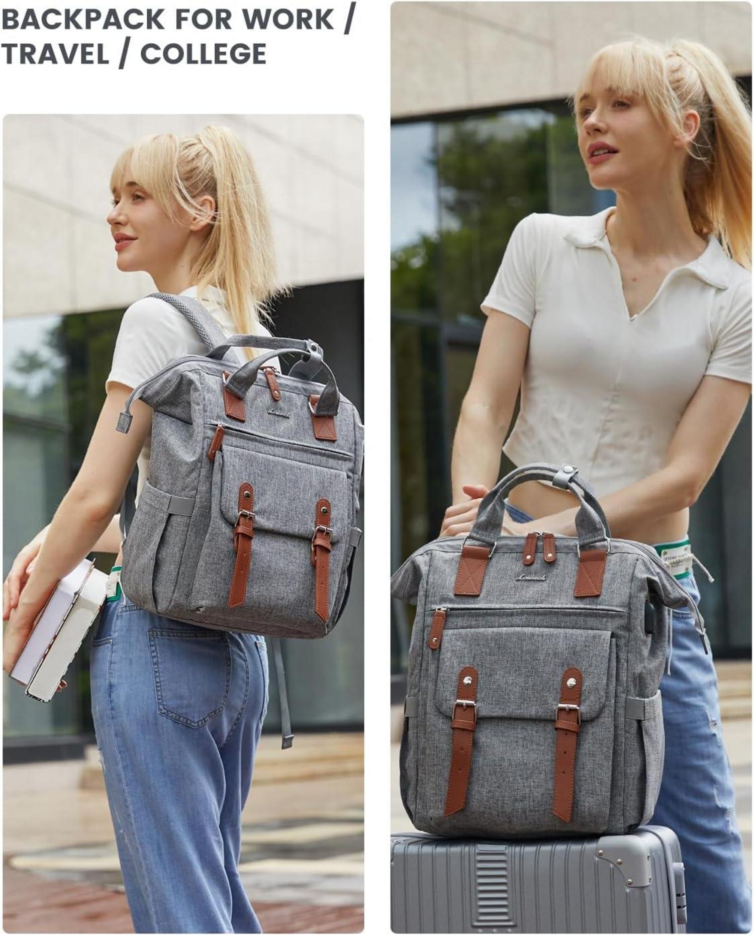 Rucksack Damen Groß 17 Zoll Laptoptasche Schulrucksack Mädchen