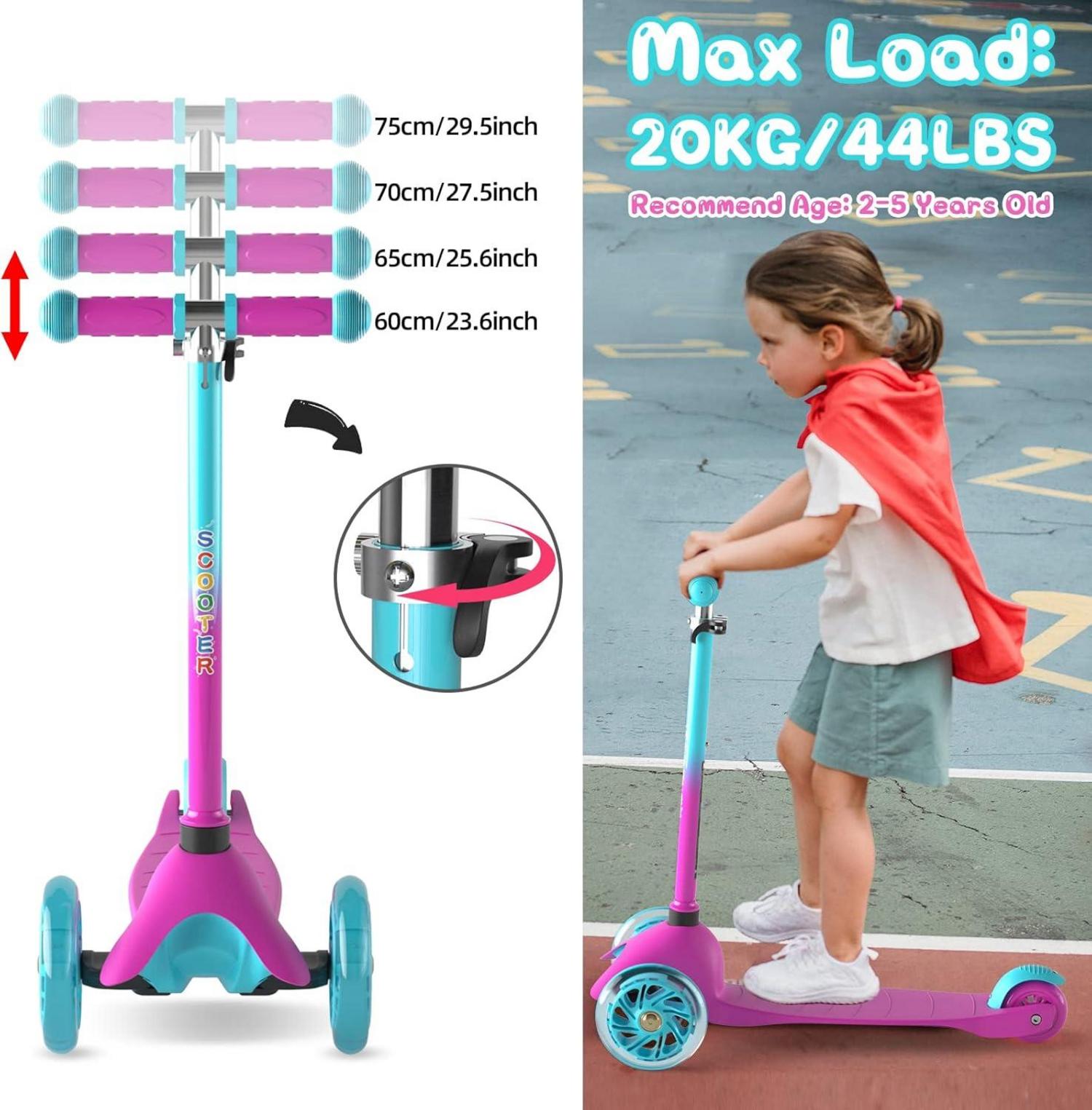 XJD Kinderroller Kinderscooter LED Rädern Richtungssperre