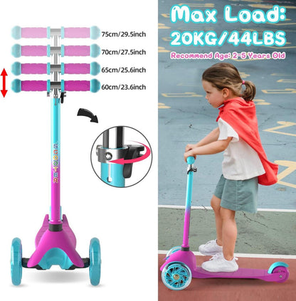 XJD Kinderroller Kinderscooter LED Rädern Richtungssperre