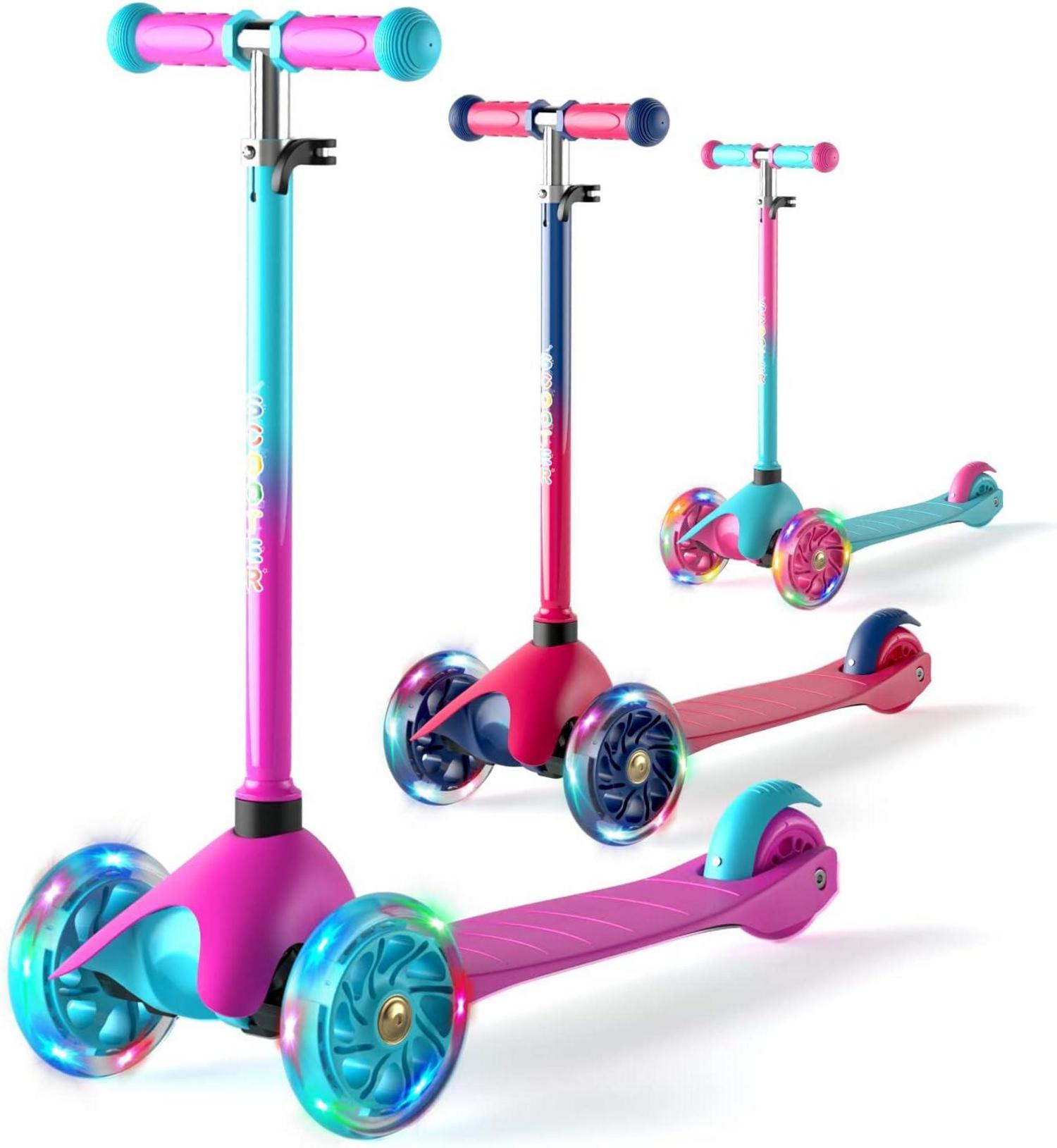 Kinderroller 3 LED Räder Richtungssperre höhenverstellbar 50 kg A-Rosa