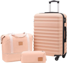 Koffer Set ABS Hartschale 4 Rollen TSA 3tlg Lotusrosa