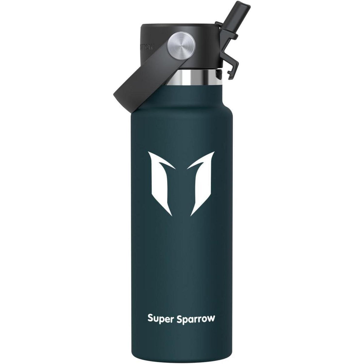 Edelstahl Thermosflasche mit Strohhalm 350ml C-Jade