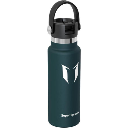 Edelstahl Thermosflasche mit Strohhalm 350ml C-Jade