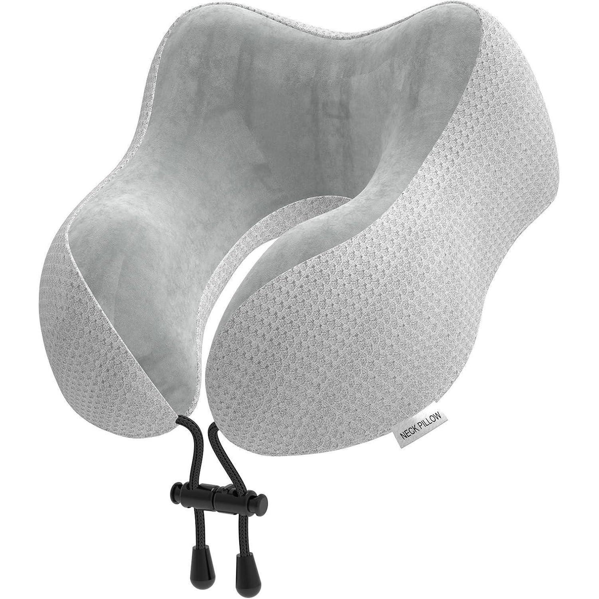 Reisekissen aus Memory Foam mit samtweichem Bezug – Grau