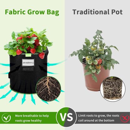 Pflanzsack 30L Atmungsaktiv für Tomaten Kartoffeln Gemüse Blumen