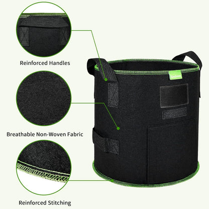 4er Set Kartoffel Pflanzsack 30L 7 Gallonen Atmungsaktive Pflanztöpfe
