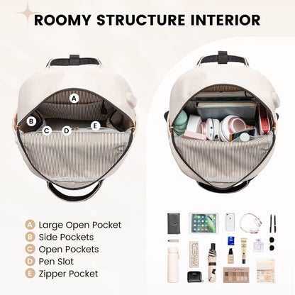 Damen Wasserdichter Schwarz Mini Rucksack Elegant Daypack