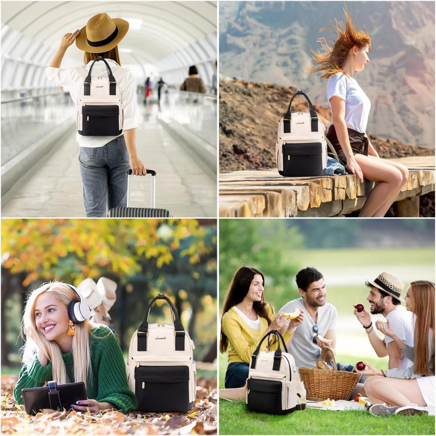 Rucksack Damen klein Cityrucksack Handtasche 2 in 1 Mini Tasche