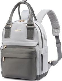 Damen Mini Rucksack Wasserdicht USB Ladeanschluss Grau Blau