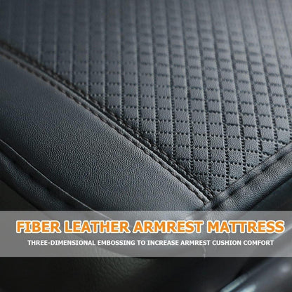 Leder Armlehnenkissen Mittelkonsole Auto Schwarz