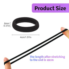 20er Pack Schwarze Baumwoll-Haargummis 8mm für Damen