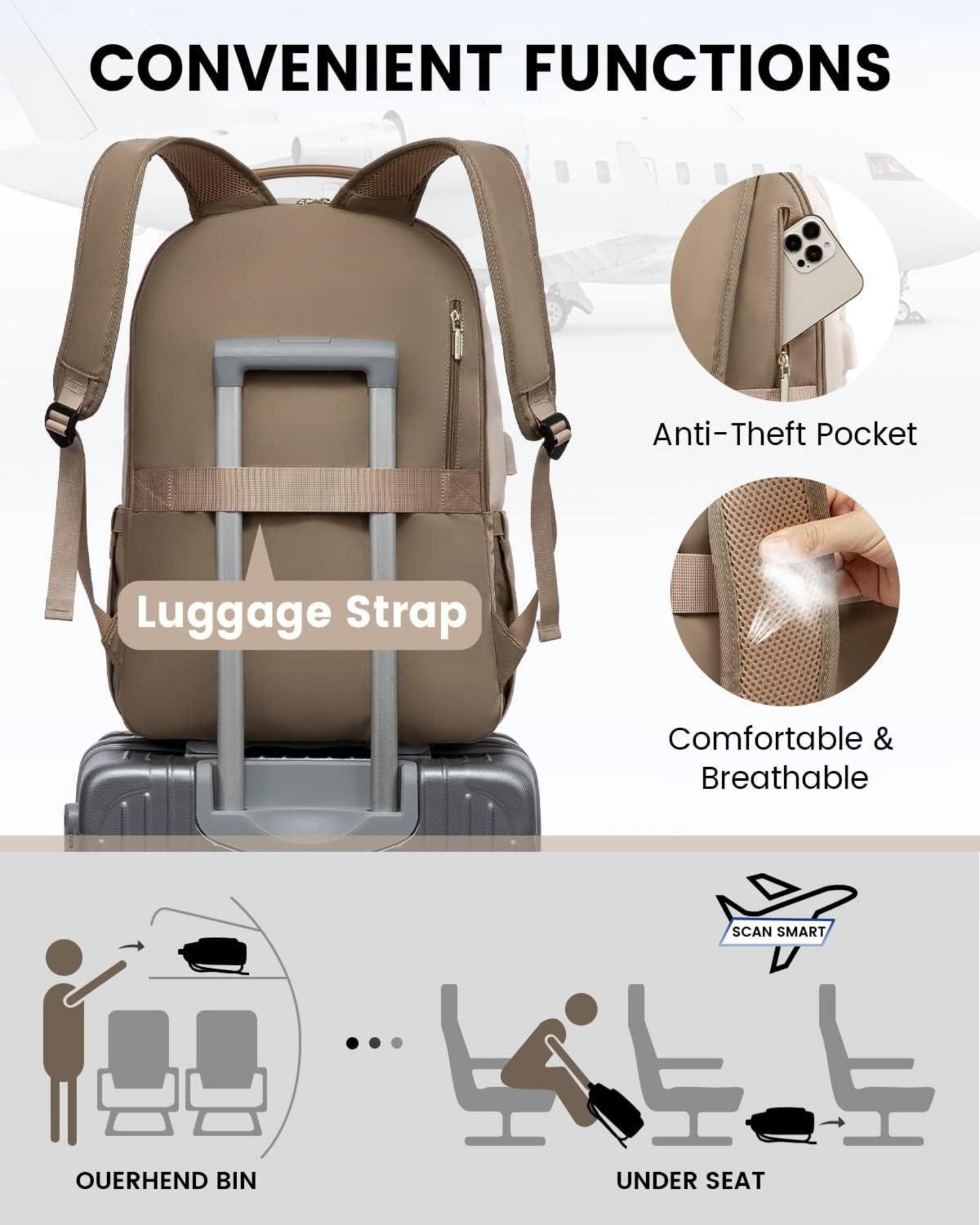 Eleganter Laptoprucksack 15,6 Zoll mit USB Ladeanschluss