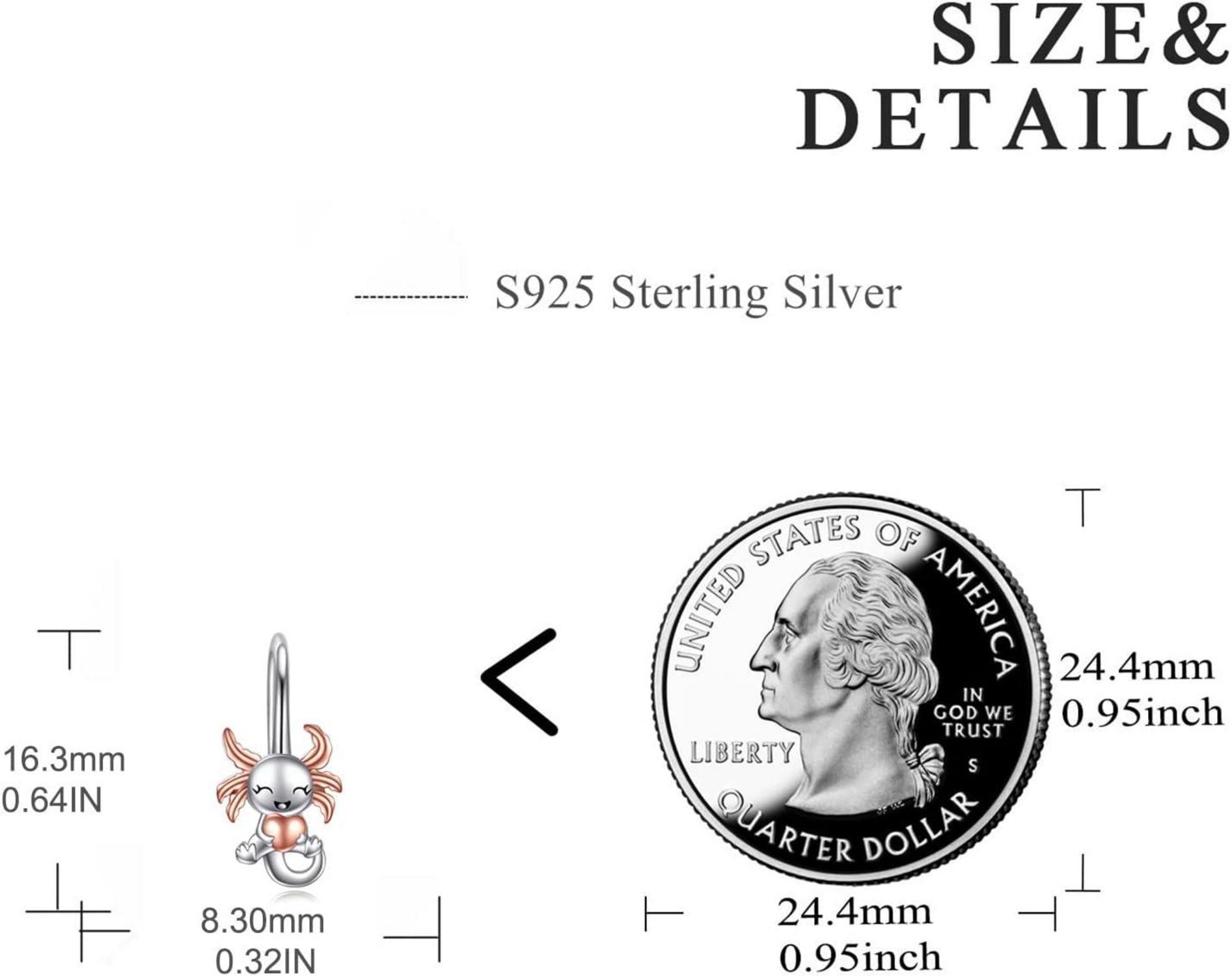 925 Sterling Silber Einhorn Faultier Axolotl Leverback Ohrringe