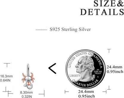 925 Sterling Silber Einhorn Faultier Axolotl Leverback Ohrringe