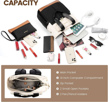 LOVEVOOK Damen Rucksack Mini Cityrucksack Schultertasche Wasserdicht 13,3 Zoll