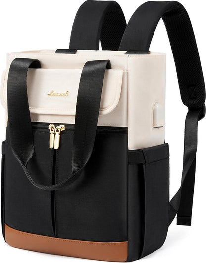 Damen Rucksack Mini Cityrucksack Schwarz Wasserdicht 13,3 Zoll