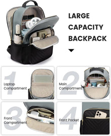 Damen Laptoprucksack 15.6 Zoll USB Grau Elegant