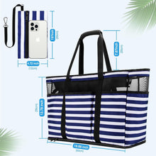TEUEN XXL Strandtasche wasserdicht mit Reißverschluss und