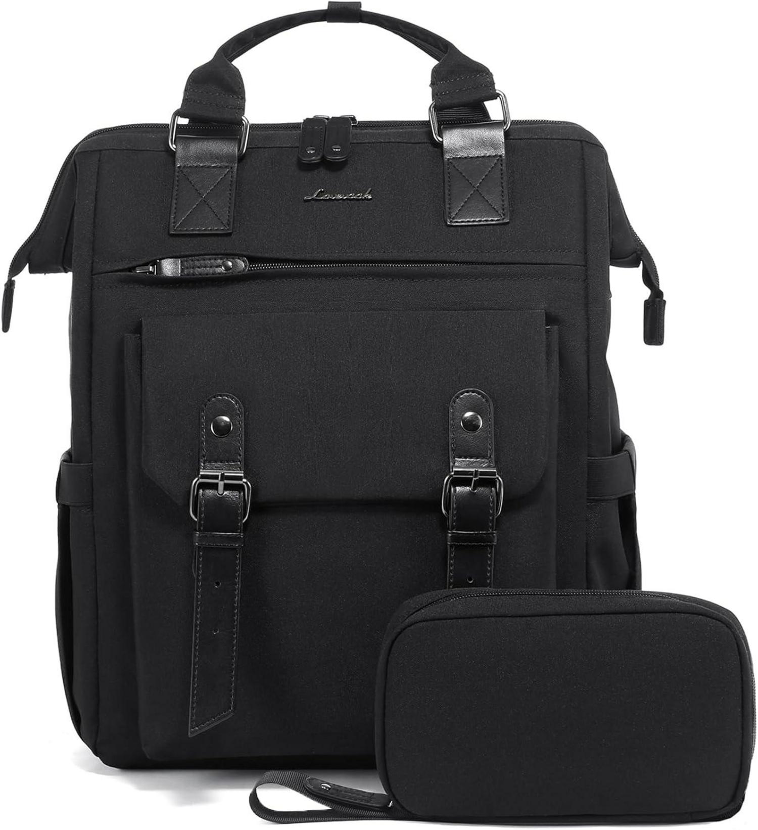 Wasserdichter Backpack Schwarz mit Laptopfach und Aufbewahrungstasche