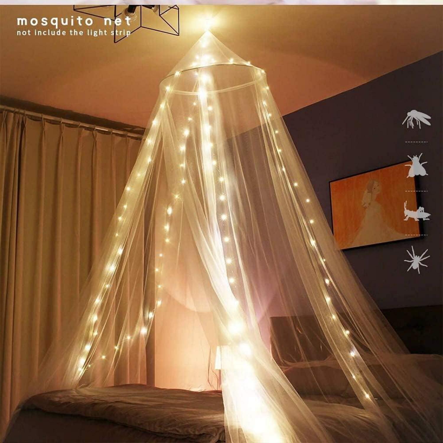 Moskitonetz Betthimmel weiß Schlafzimmer Deko Reisen inkl. Tasche