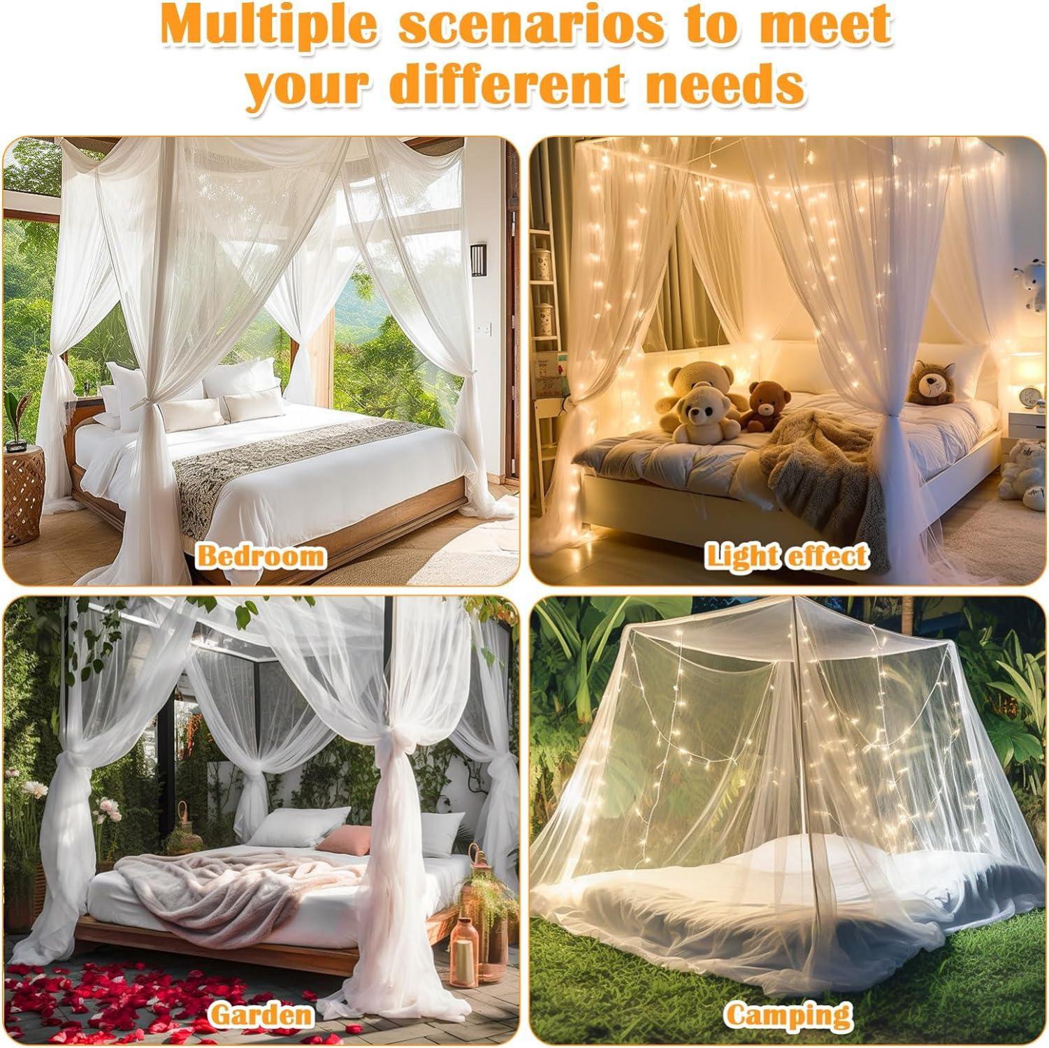 Sublaga Moskitonetz groß Doppelbett Einzelbett 210x190x240cm inkl. Tragetasche