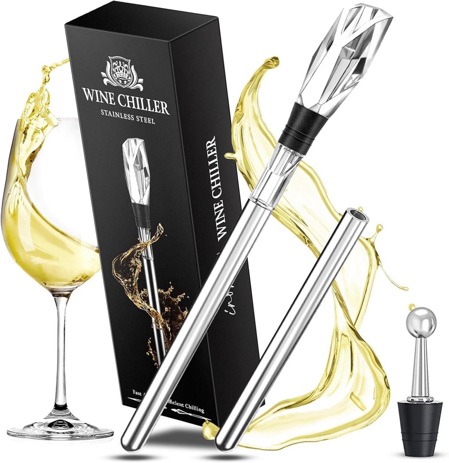 Weinkühlstab Set mit Ausgießer und Kühlstäben für Weinliebhaber