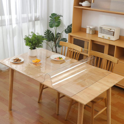 Transparente Tischfolie 90x160cm | 3mm PVC Tischdecke Schutz