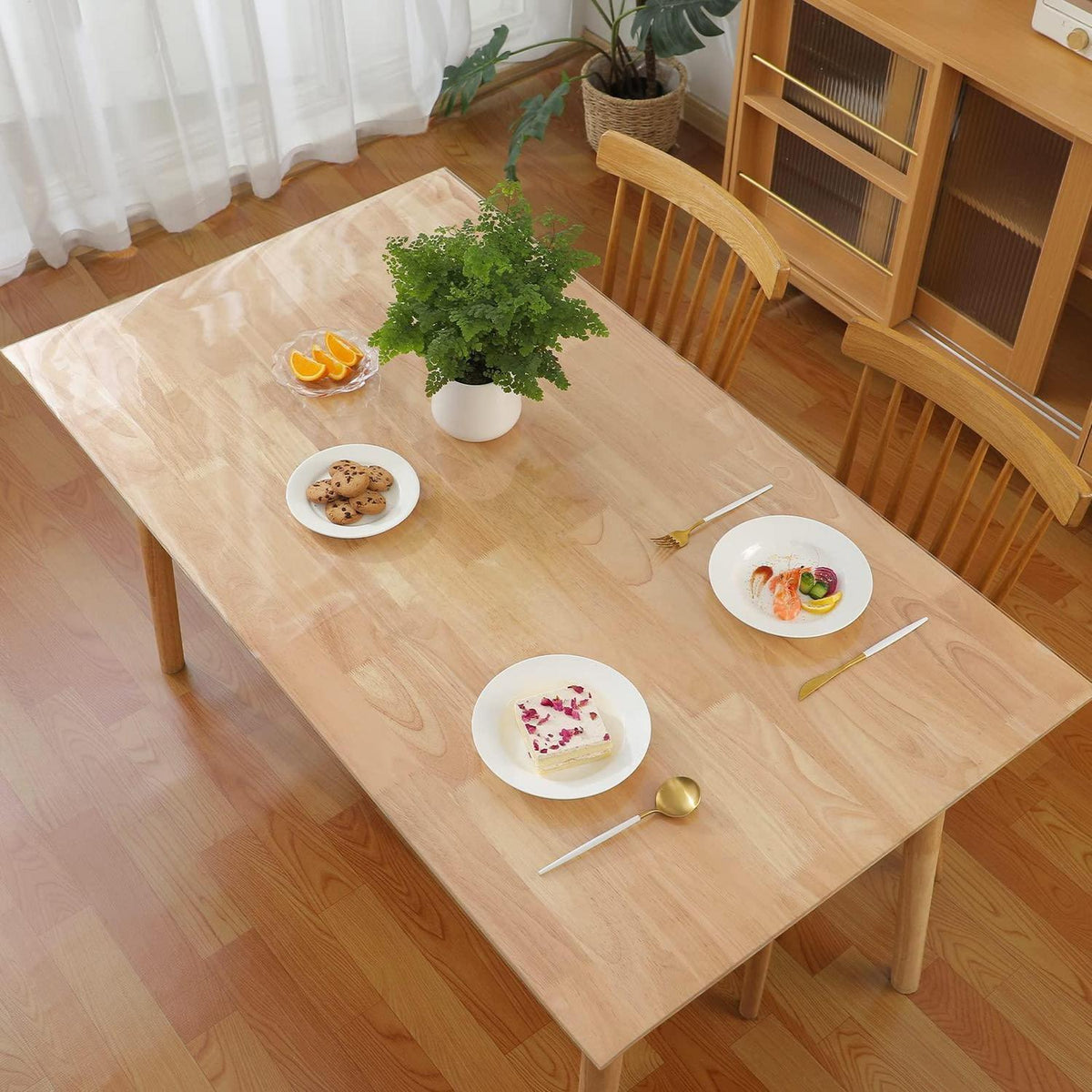 Transparente Tischfolie 90x160cm | 3mm PVC Tischdecke Schutz