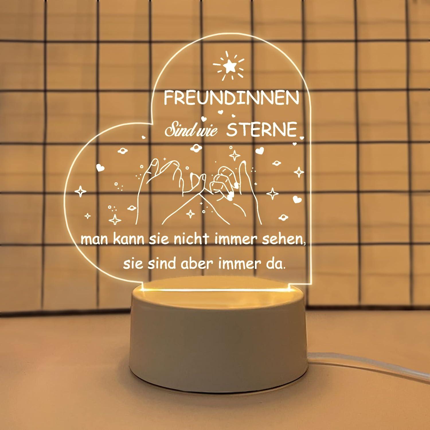 LED Nachtlicht Geschenk Freundin Geburtstag Weihnachten
