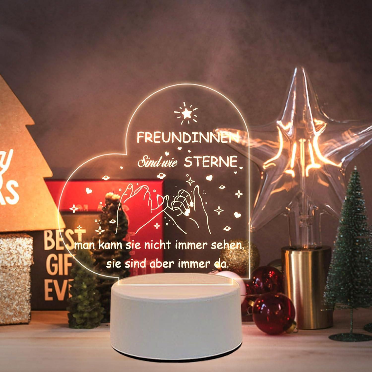 LED Nachtlicht Geschenk Freundin Weihnachten Geburtstagsgeschenke