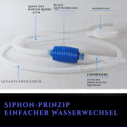 Aquarium Reinigungsset Mulmsauger Futterfixierring Aquariumbürste