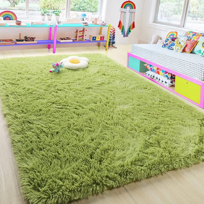 Weicher Hochflor Shaggy Teppich Grün 160x230 cm