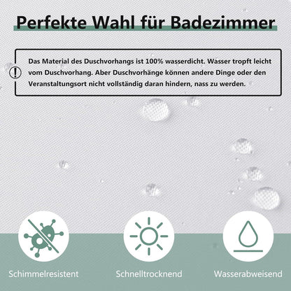 Duschvorhang Anti-Schimmel 240x200 cm PVC Textil