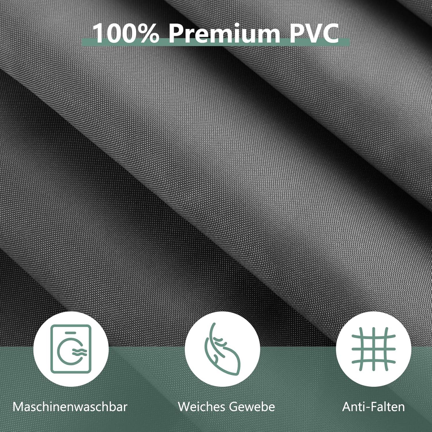 Duschvorhang Anti-schimmel PVC Textil 180x180cm Dunkelgrau