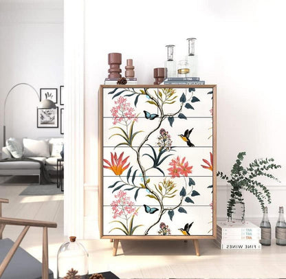 Selbstklebende Tapete Blume PVC Vinyl Wandaufkleber 0.4W x 10L m