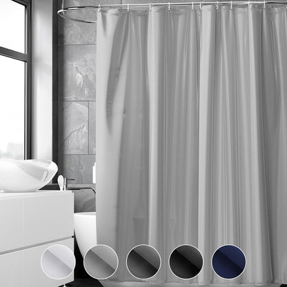 Duschvorhang Anti-schimmel 180x180cm PVC Grau mit 8 Haken