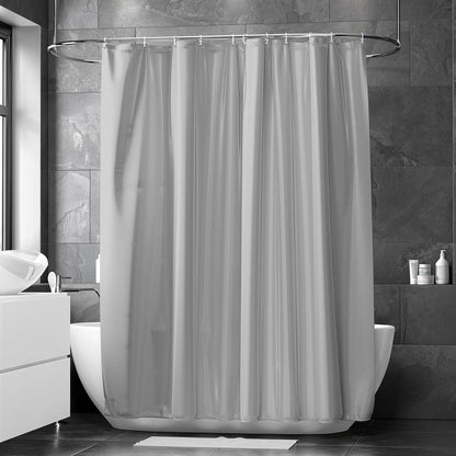 Duschvorhang 180x180cm Anti-Schimmel Wasserabweisend Grau Textilbettung