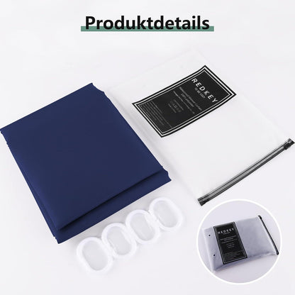 Duschvorhang Anti-Schimmel 120x180 cm Dunkelblau PVC