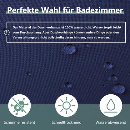 Duschvorhang Anti-Schimmel 120x180 cm Dunkelblau PVC