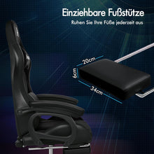 Alfordson Gaming Stuhl mit 8-Punkt Massage RGB LED Schwarz
