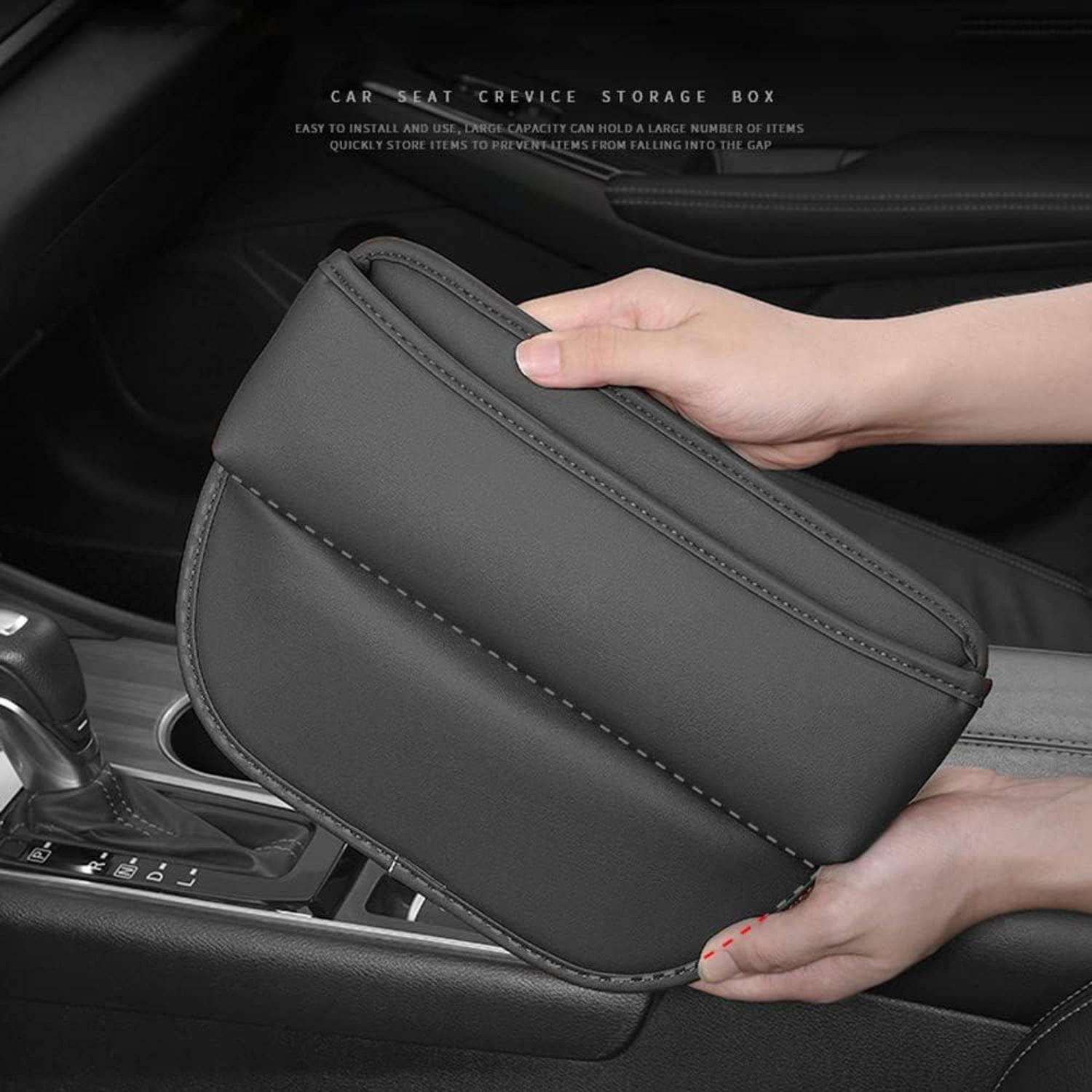 Auto Aufbewahrungsbox Gap Organizer Schwarz PU Leder Mittelkonsole