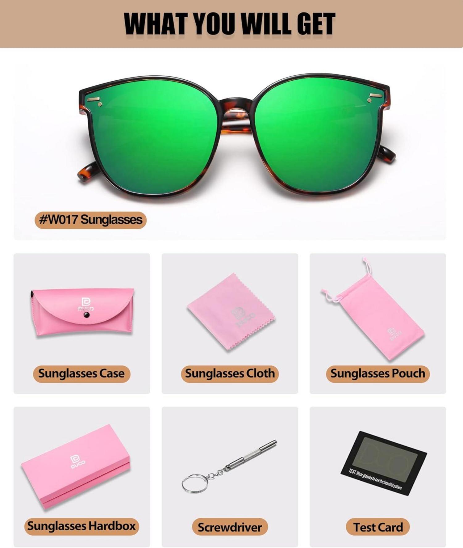 Polarisierte Damen Sonnenbrille UV400 Schutz Groß Vintage Retro Rund