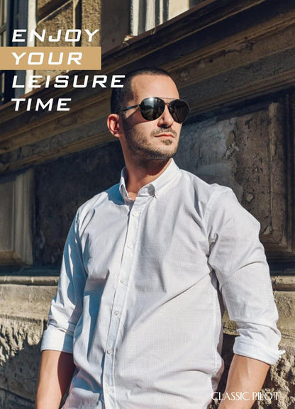 Polarisierte Piloten Sonnenbrille UV400 für Herren und Damen