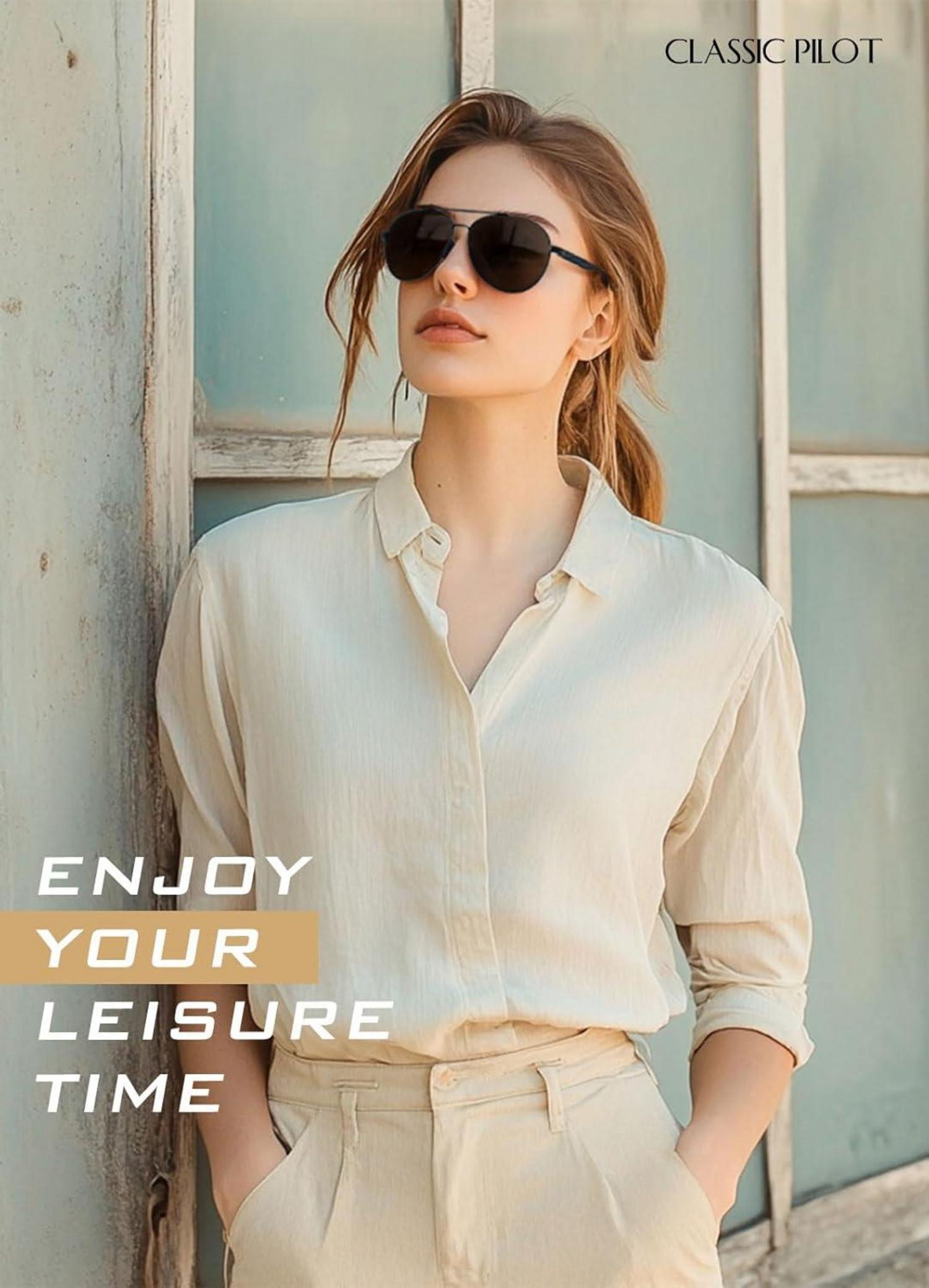 Polarisierte Piloten Sonnenbrille UV400 für Herren Damen