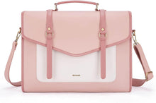 Stilvolle PU-Leder Laptoptasche Damen 15,6 Zoll Umhängetasche